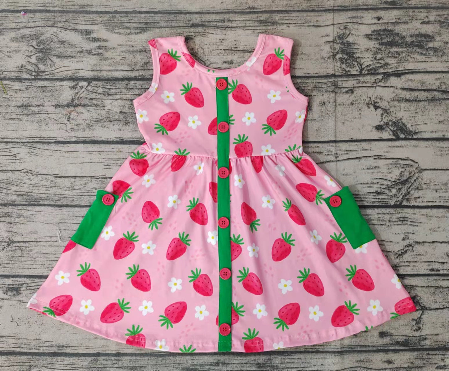 GSD0037 Strawberry Summer Girls Dress