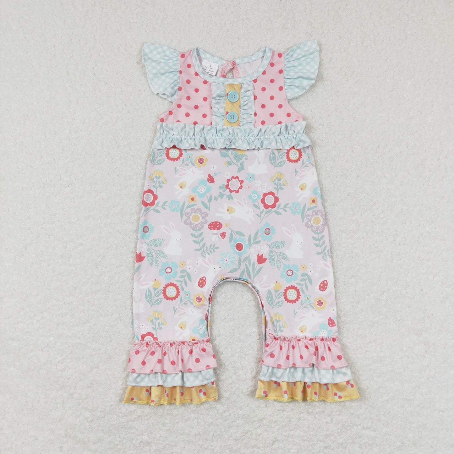 pink flowers dot RTS sibling clothes