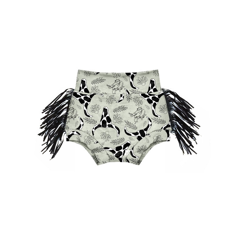 custom Western cow tassels bummies
