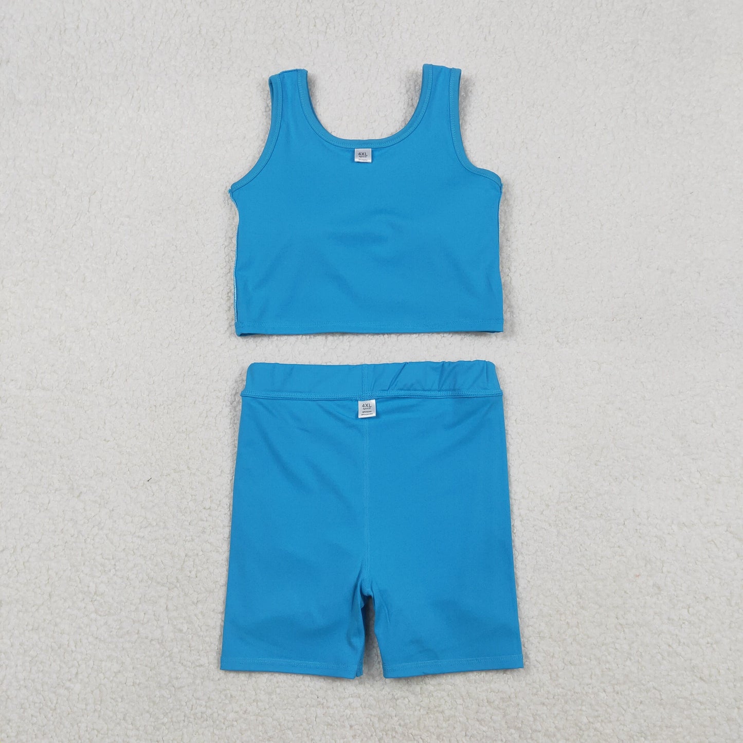 GSD2659 yoga blue sleeveless skirt skorts girls set