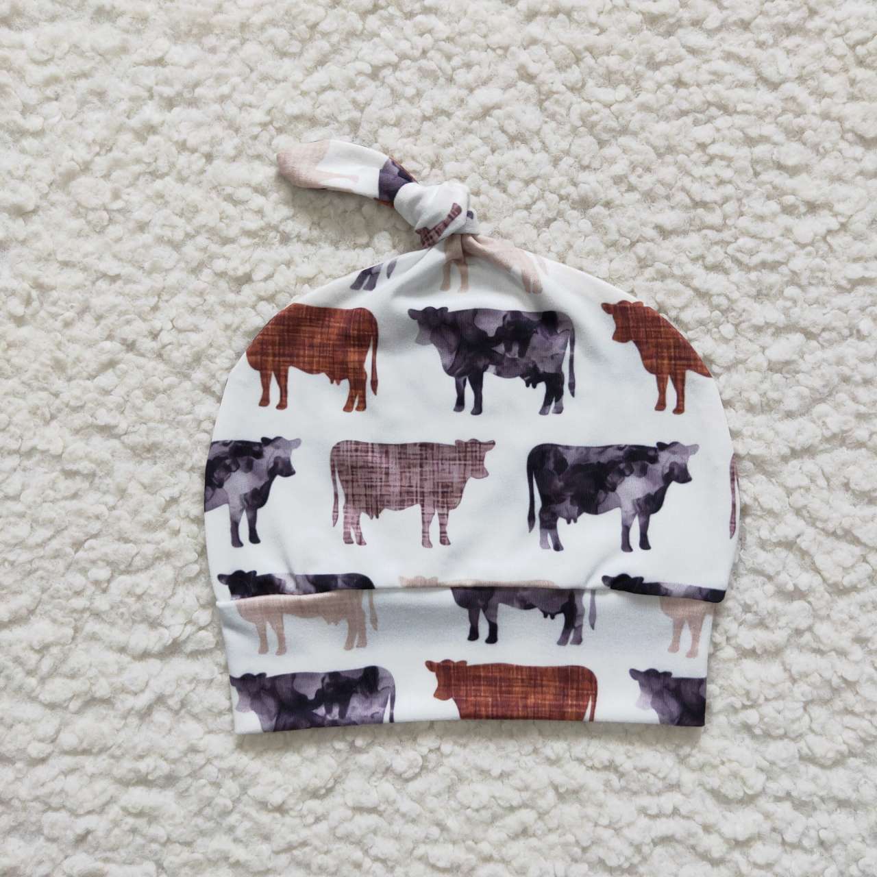 P0272 Farm cow white boys pants whit hat