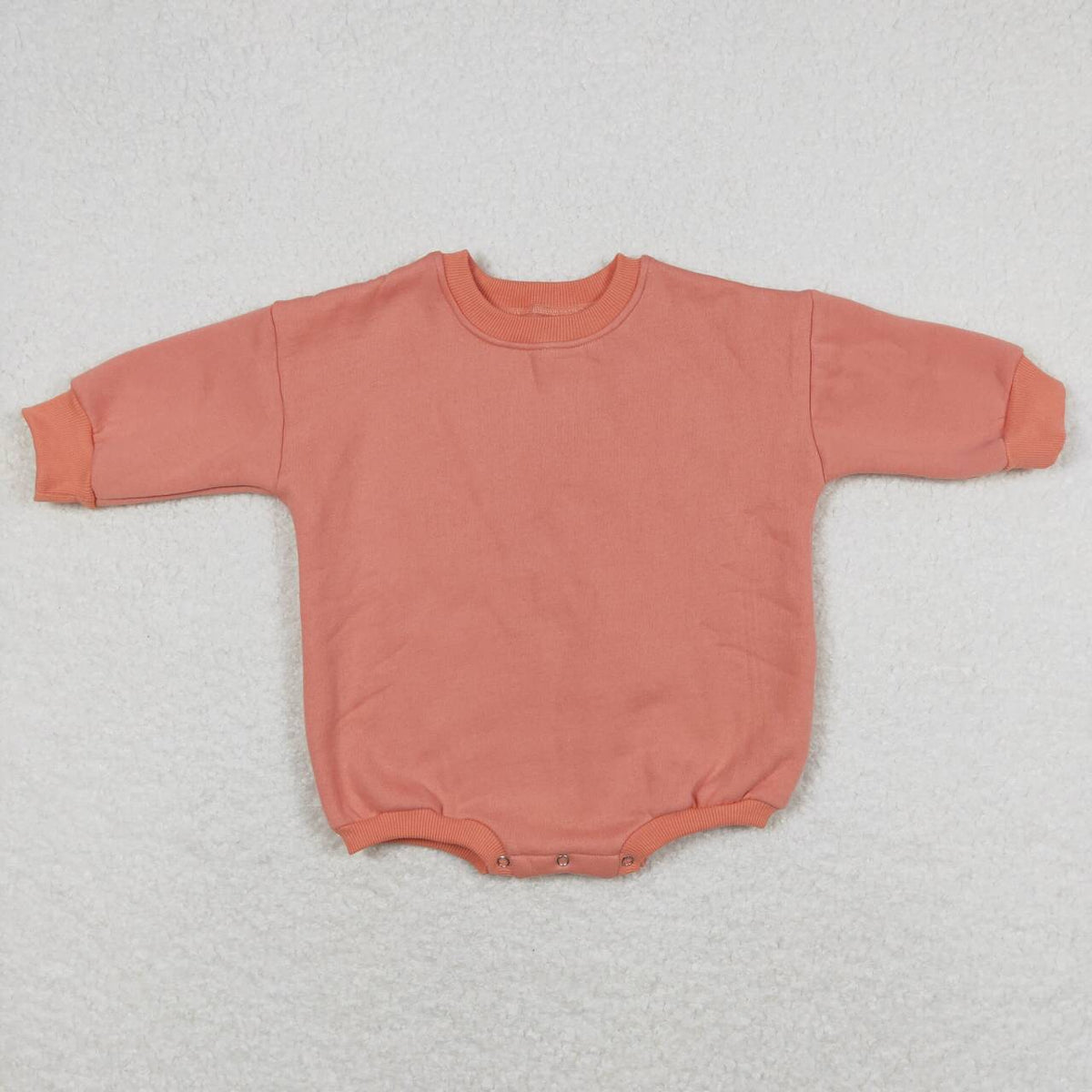 LR0924 light orange cotton long sleeve girls romper