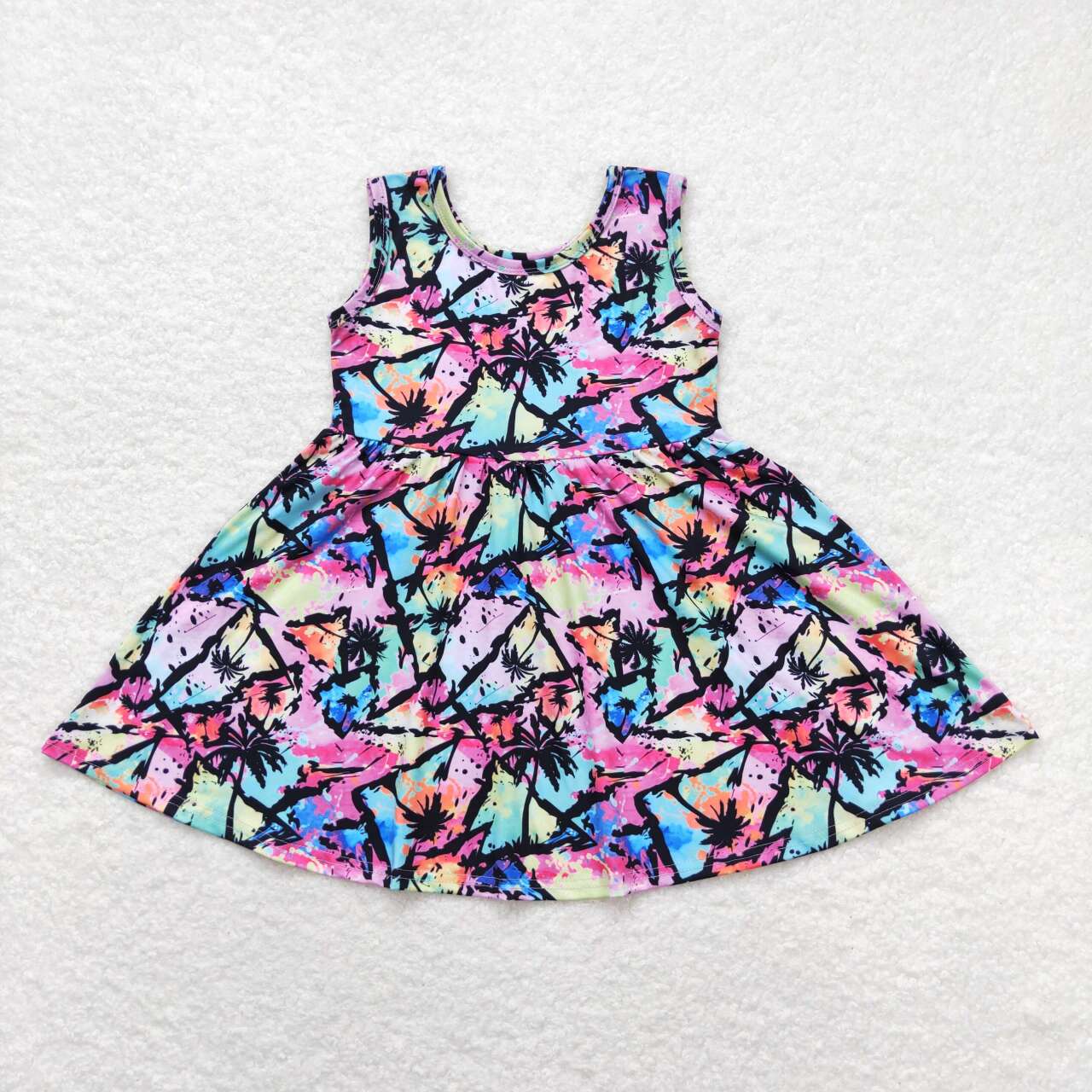 GSD0858 Colorful sleeveless girls Summer dress