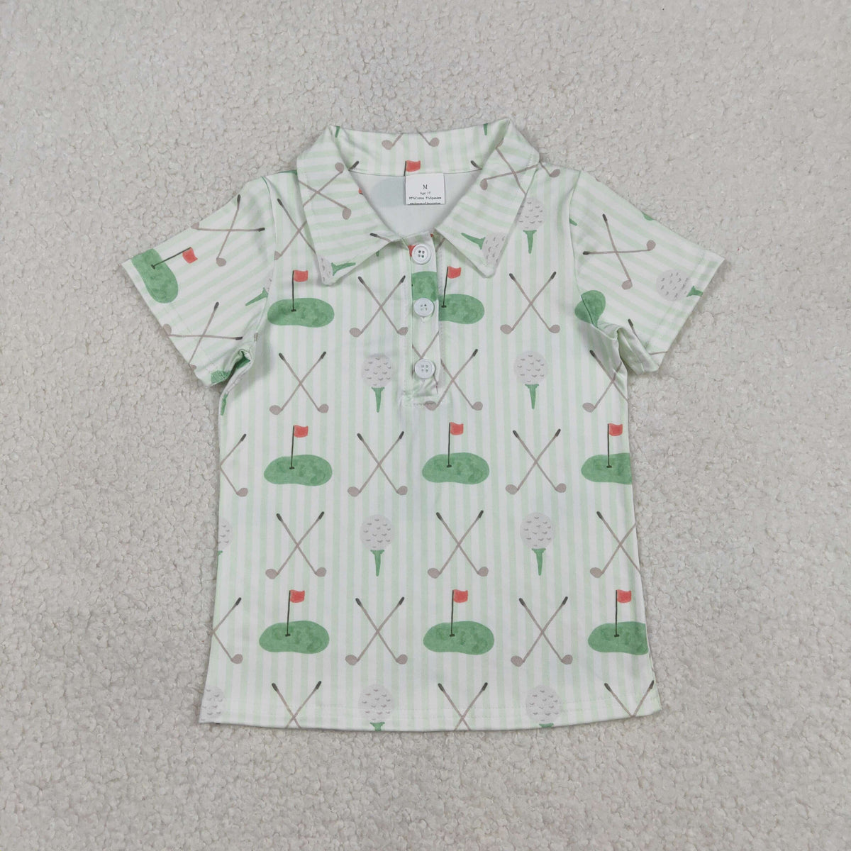 BT1584 Golf Blue Short Sleeve Boys Top