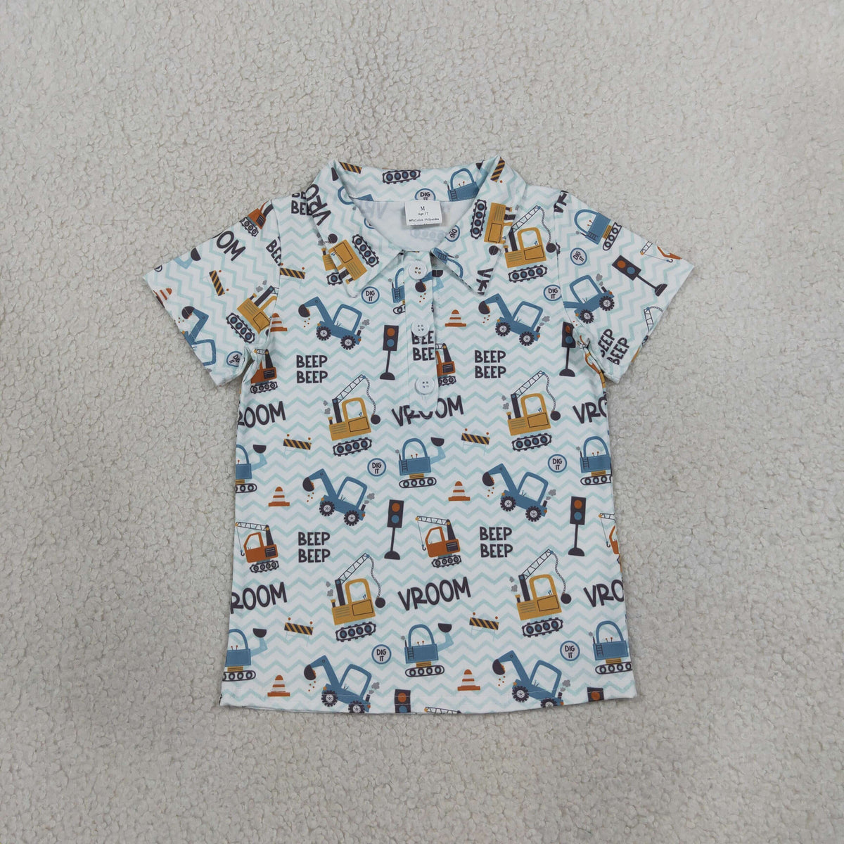BT1793 Construction Truck Short Sleeve Boys Top