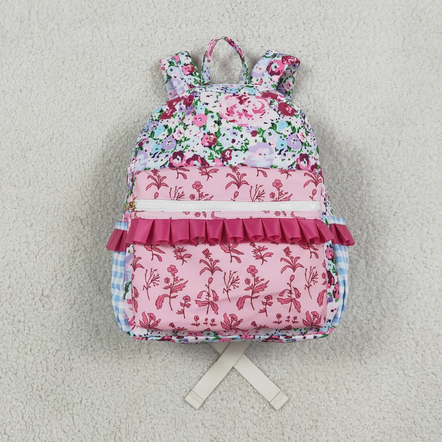 BA0099 Purple Flowers Kids Bag