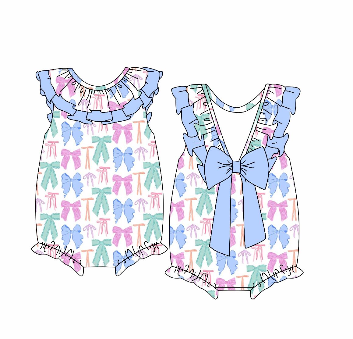 Custom Moq 3 Colorful Bows Sibling Clothes