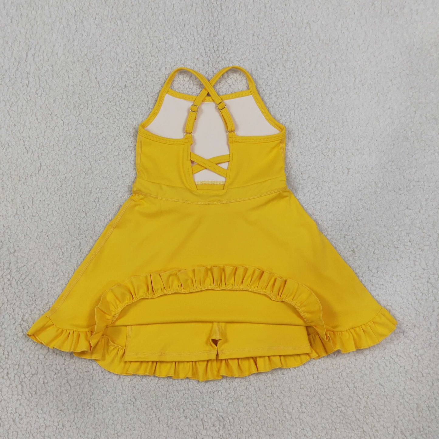 S0781 yellow blue girls tennis clothes