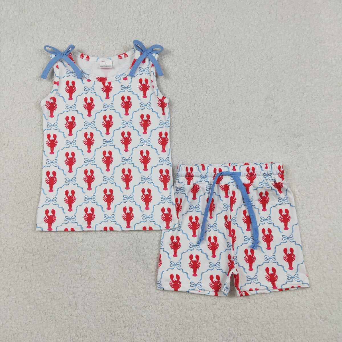 GSSO3005 Crayfish Sleeveless Shorts Girls Set