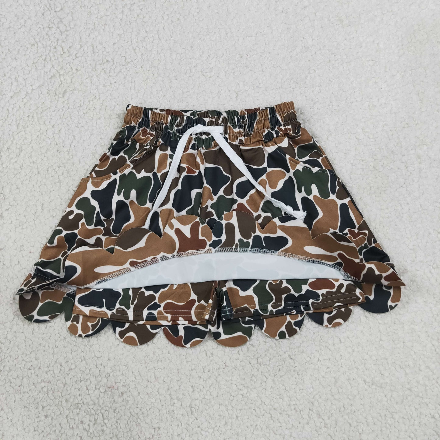 GLK0300 Scallop Hunting Camo Skorts Girls Skirt