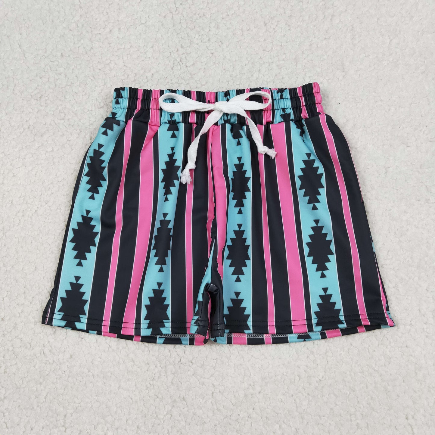 S0548 Western aztec striped boys swimming trunk