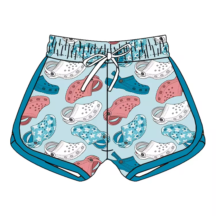 custom style shoes blue checkered girls shorts