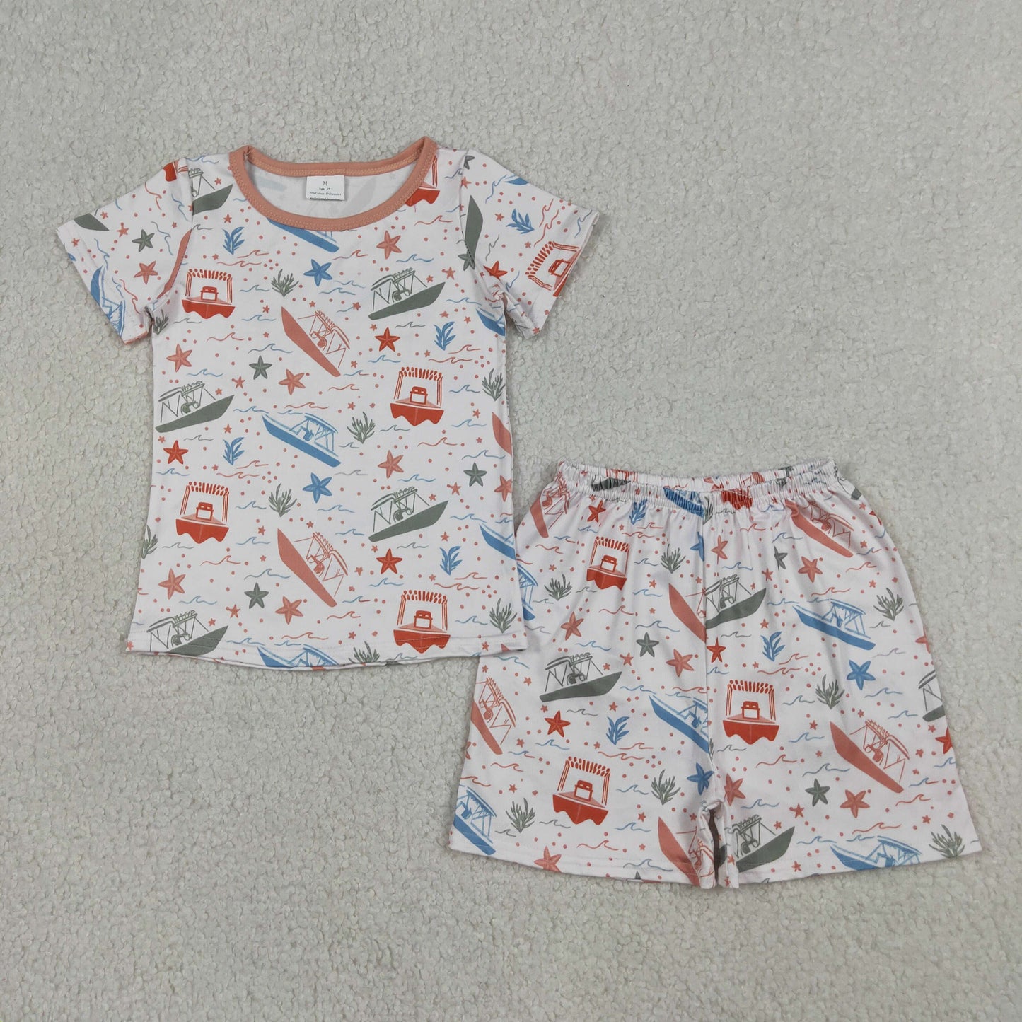 BSSO1904 Boat Starfish Short Sleeve Shorts Boys Set