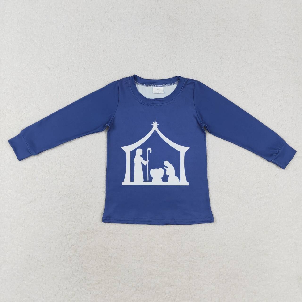 BT0774 The Nativity Story navy blue long sleeve boys top pullover