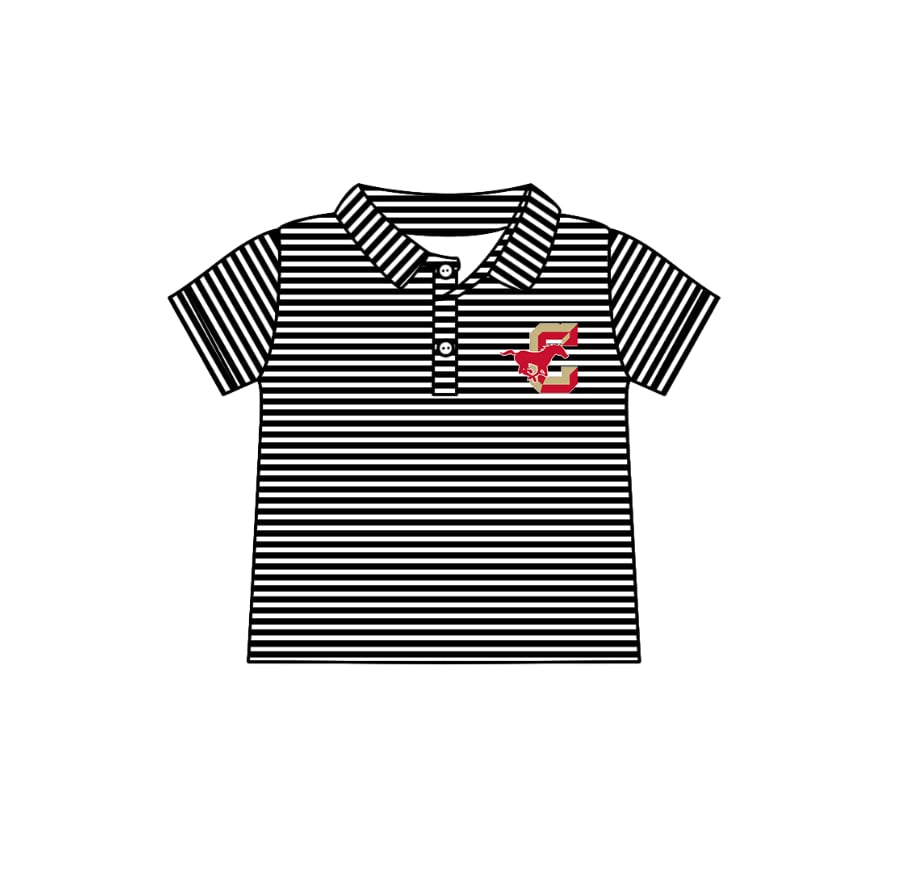 custom moq 3 football team striped short sleeve boys top