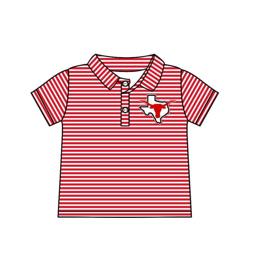 custom moq 3 football team striped short sleeve boys top