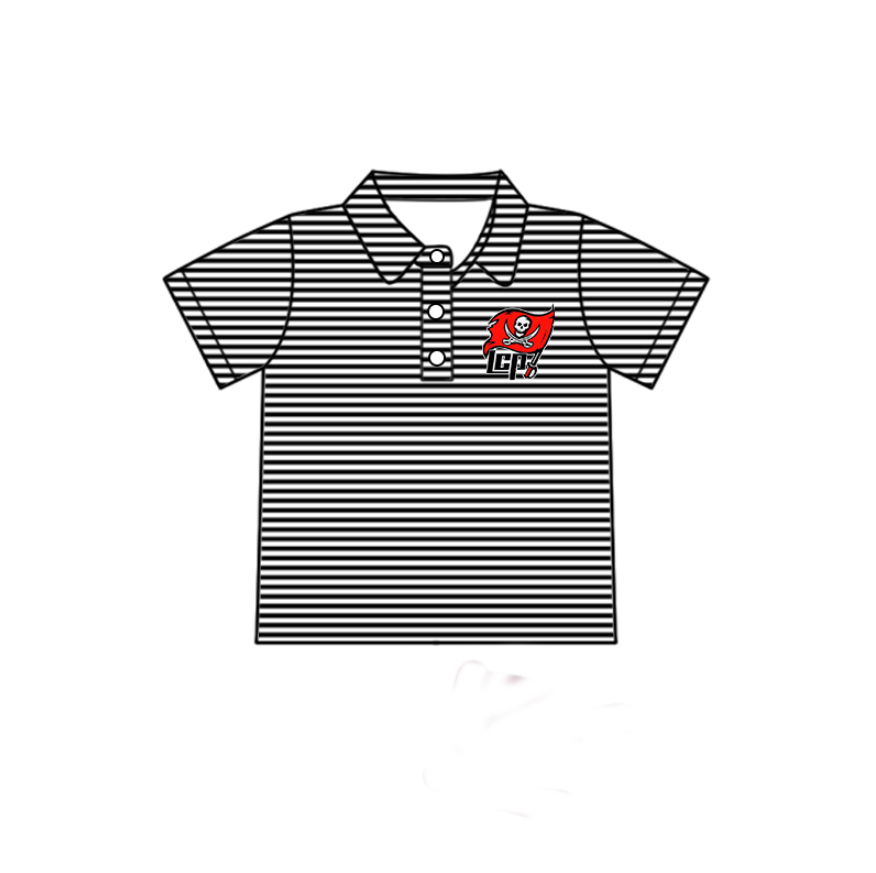 custom moq 3 football team striped short sleeve boys top