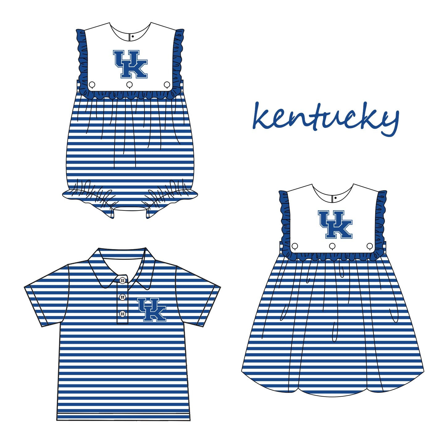 Custom Moq 3 Football Item Kentucky Sibling Clothes