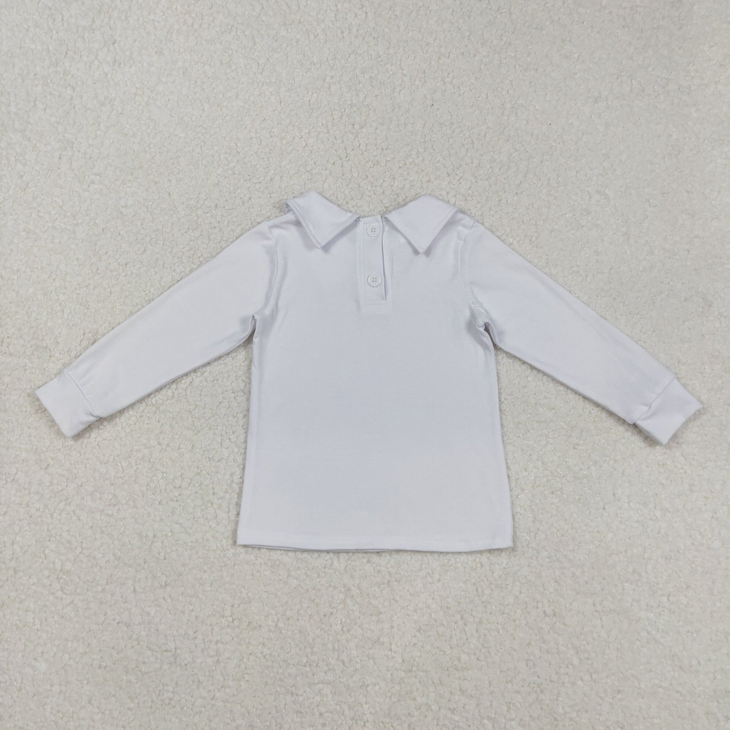 BT0820 white long sleeve cotton boys top