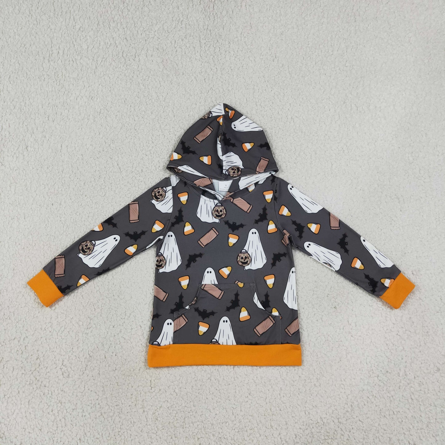 BT1898 Halloween Spooky Bat Hoodie Long Sleeve Boys Top
