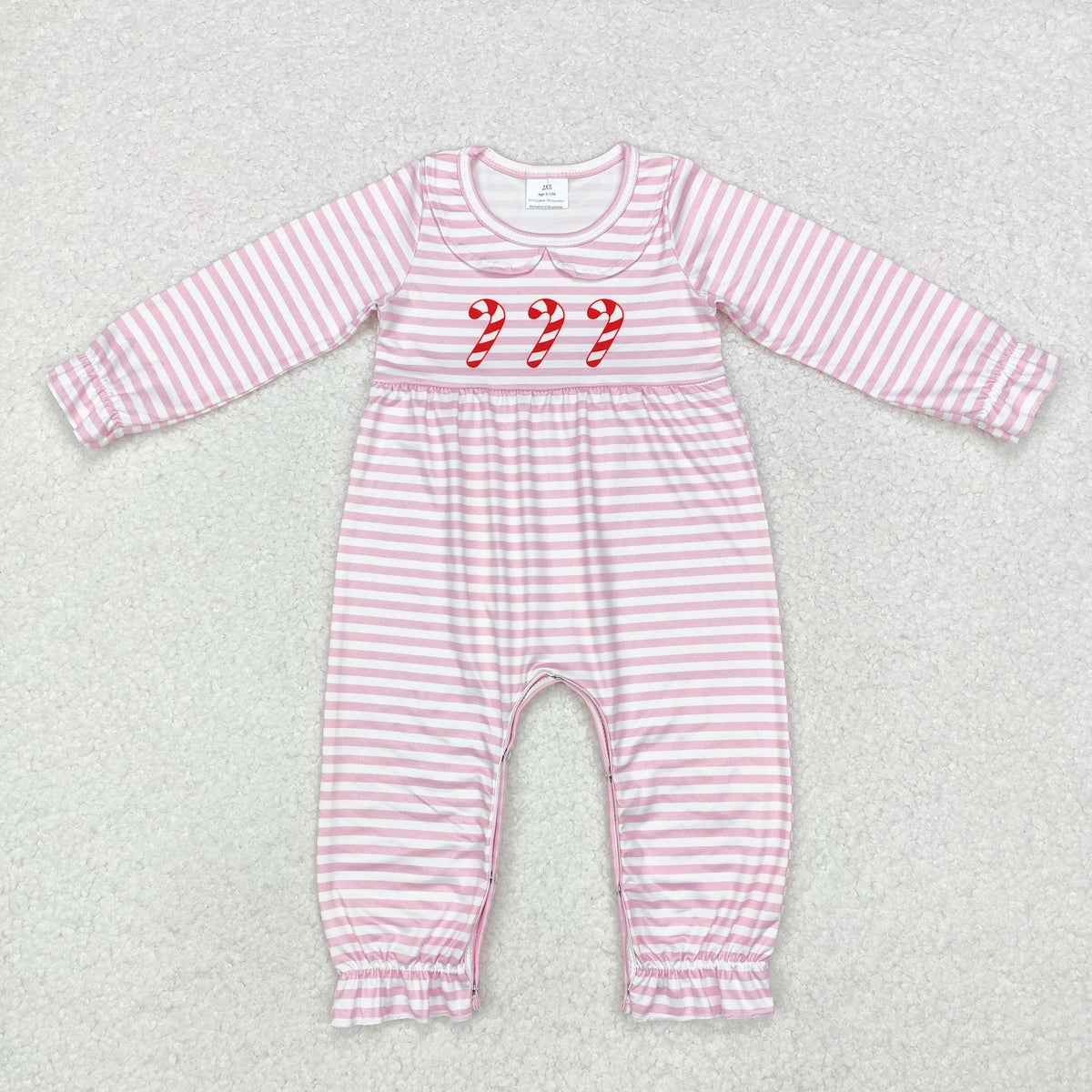 Christmas pink cane candy RTS sibling clothes