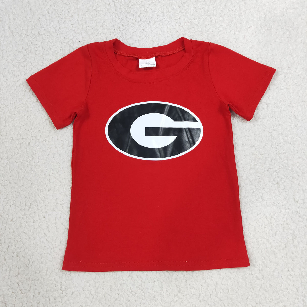 BT1886 Offset Printing Items Red Short Slevve Boys Top