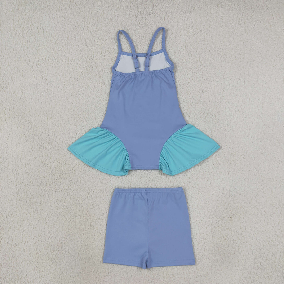 GSSO3264 Yoga Blue Top Shorts Girls Set