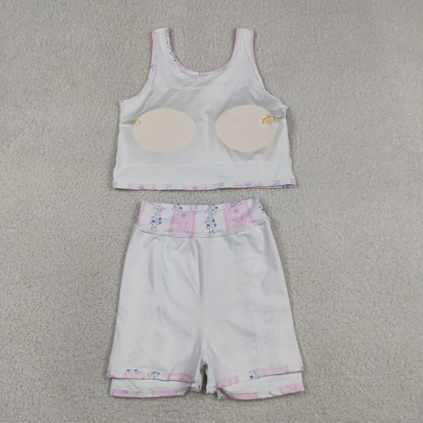 Yoga GSD2216 Flowers Bows Sleeveless Skorts Girls Set