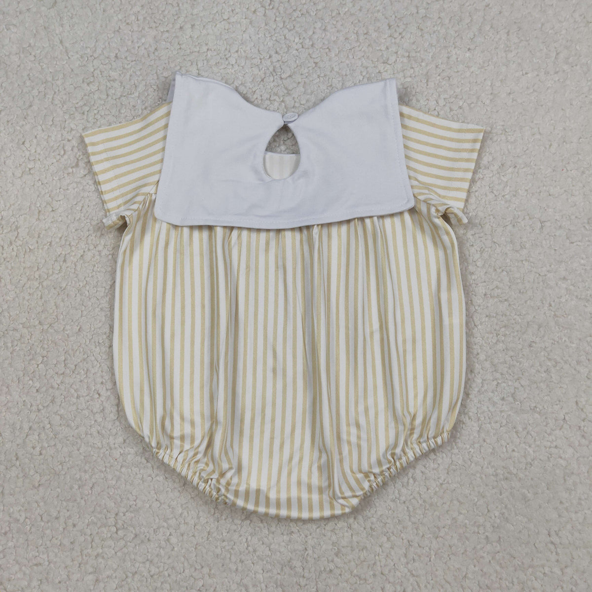 Embroidery SR3802 Easter Cross Sheep Short Sleeve Girls Romper