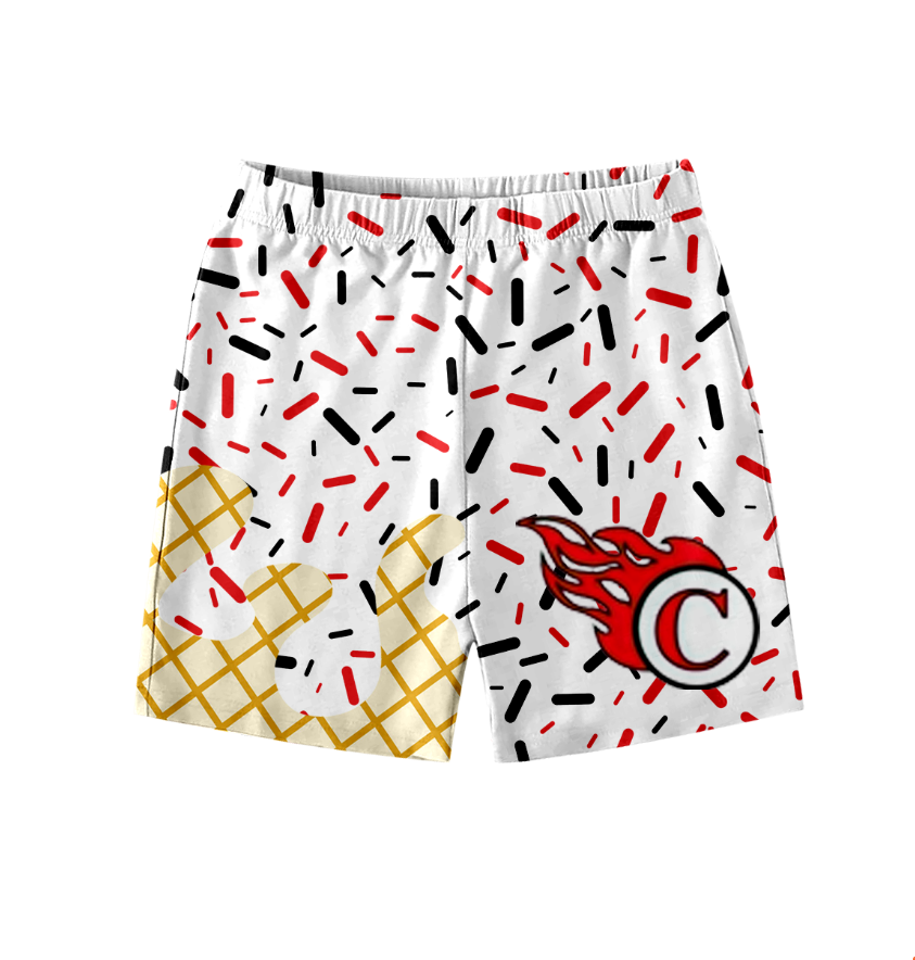 Custom Moq 3 football team C boys shorts