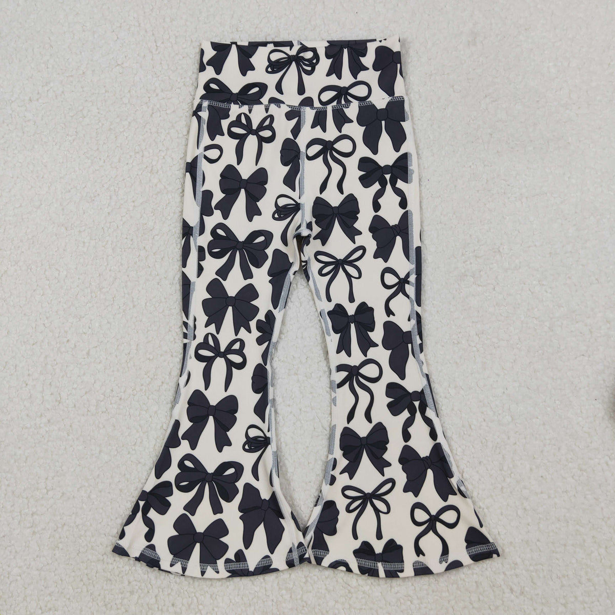 P0775 yoga black bows girls pants