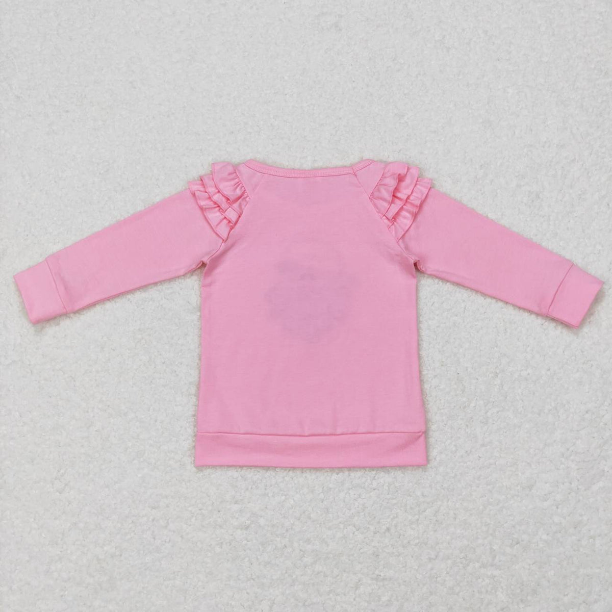 GT0369 Christmas Santa Claus pink long sleeve girls top
