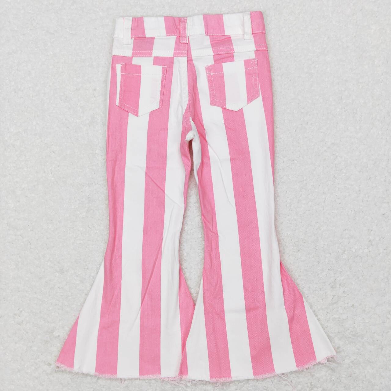 P0315 Pink striped denim pants girls pants