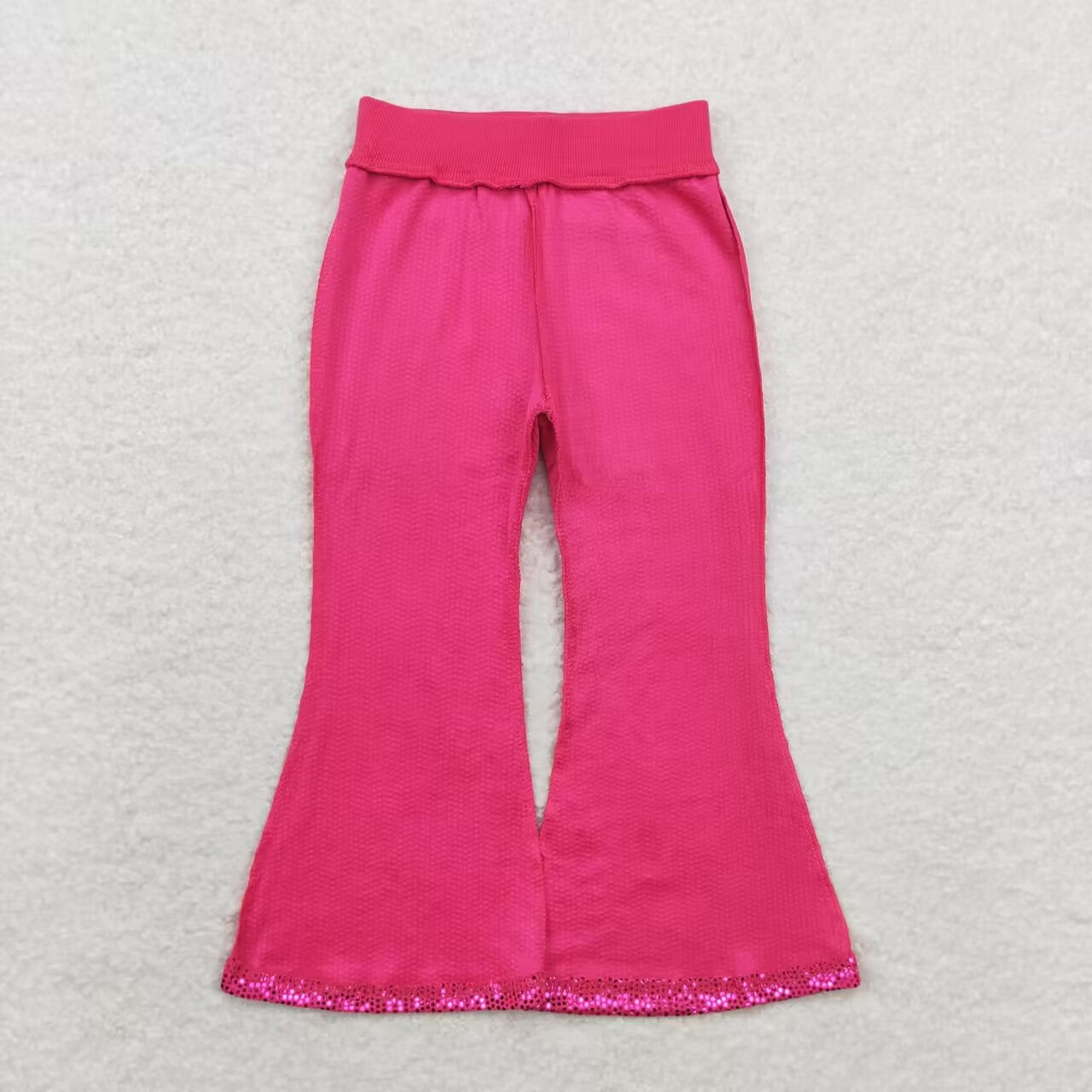 P0499 hot pink sequin girls pants