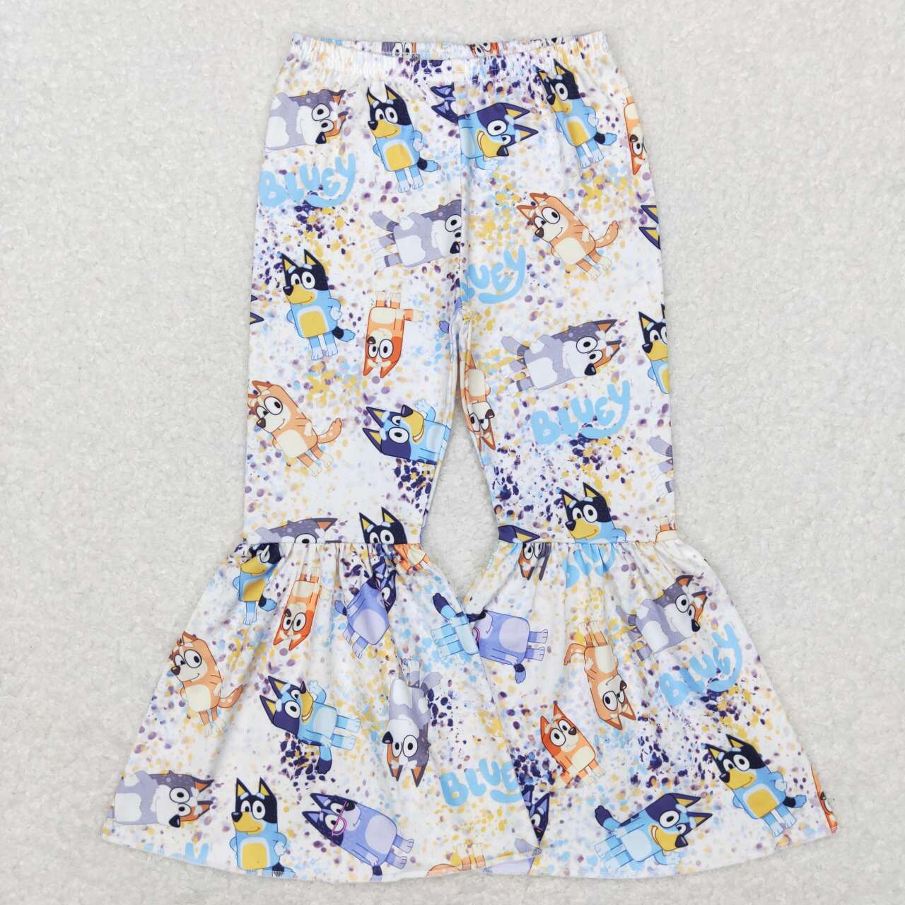 P0370 Cartoon dog purple milk silk girls pants