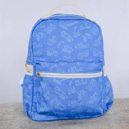 preorder BA0219 Construction truck blue kids bag