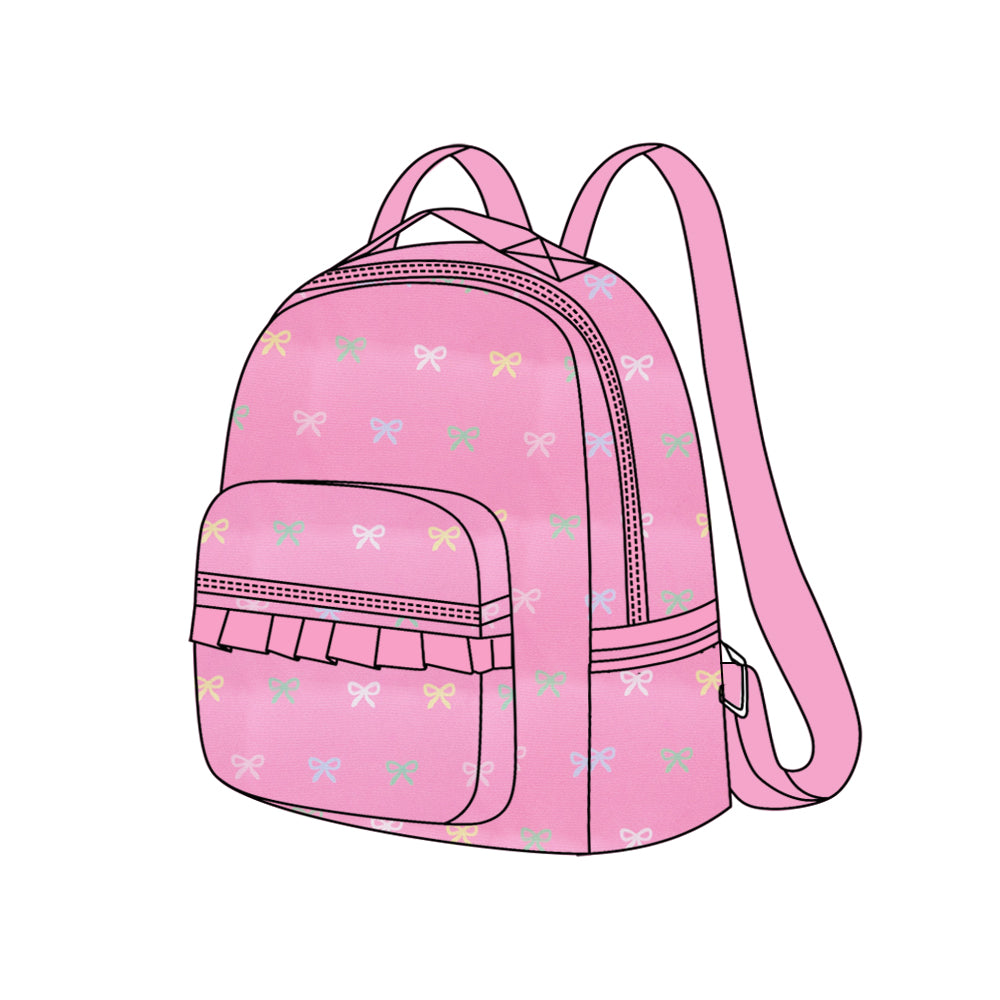 preorder BA0278 cute bows hot pink kids bag