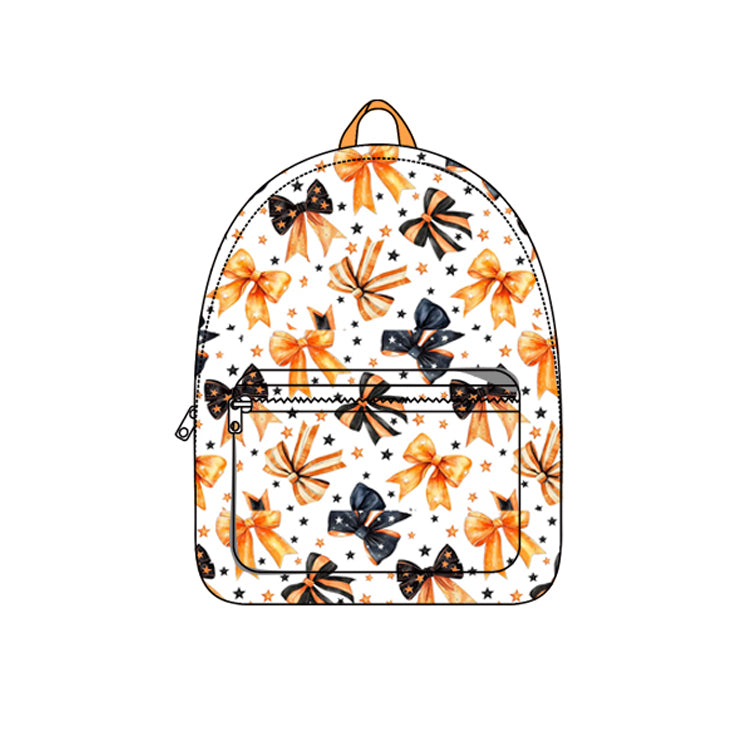 preorder BA0317 Halloween black/orange bows school bag