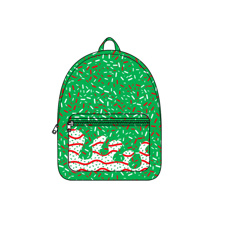 preorder BA0347 Christmas green dot red striped bag