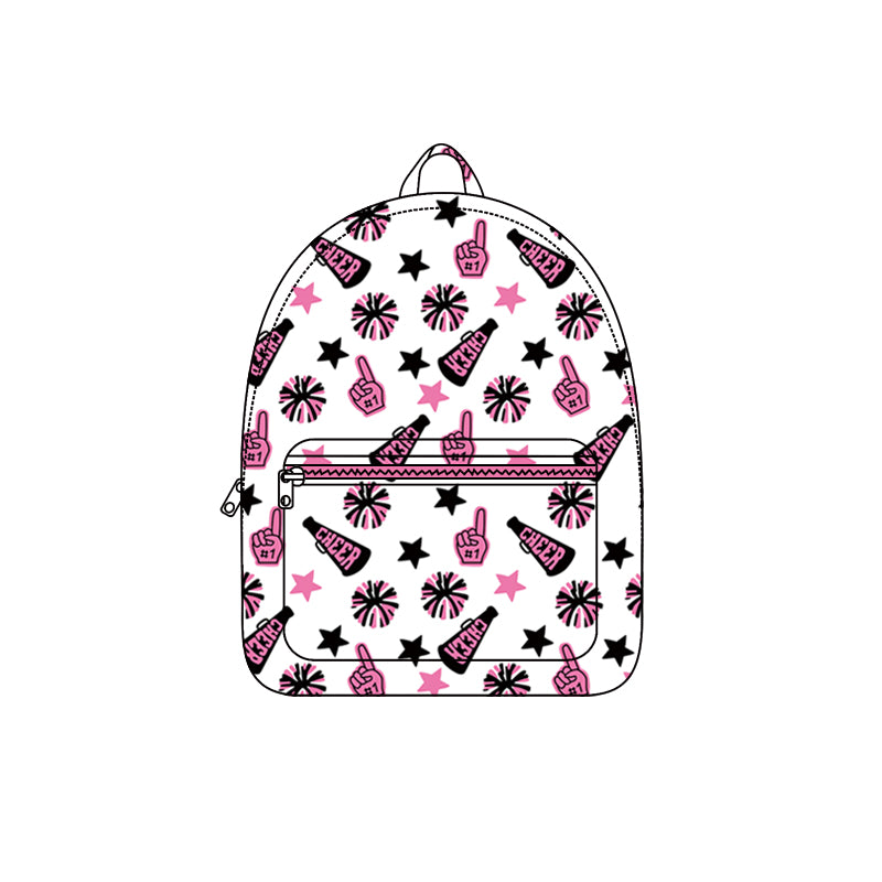 preorder BA0355 cheer star hot pink black bag