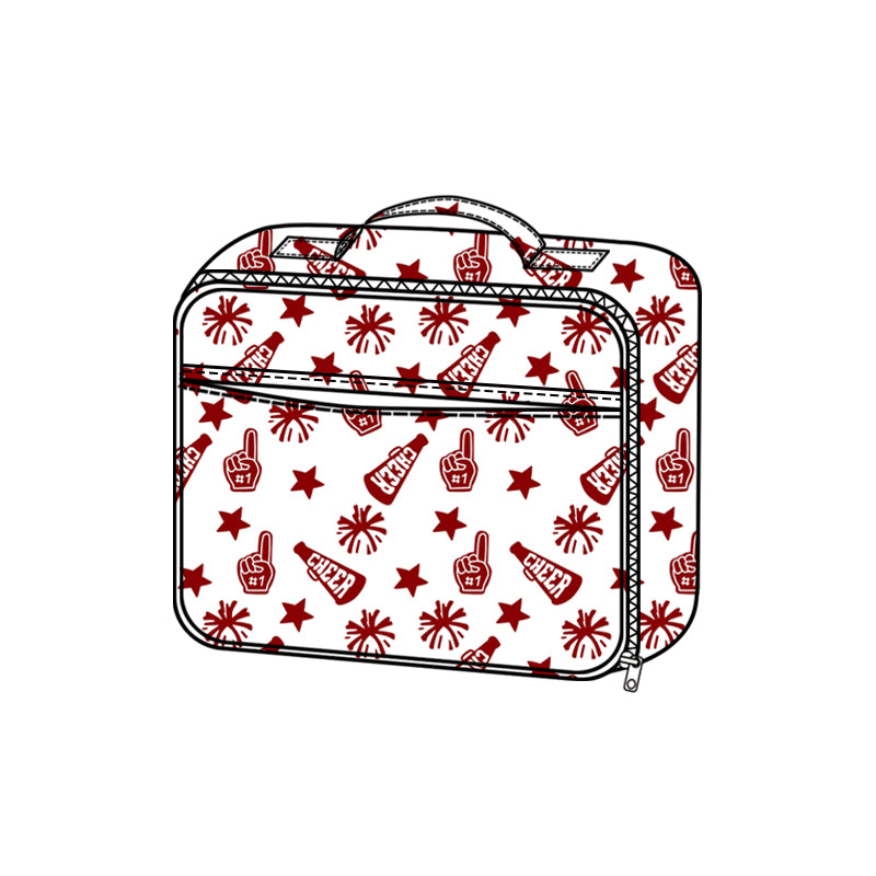 preorder BA0361 cheer star maroon lunchbox lunch bag