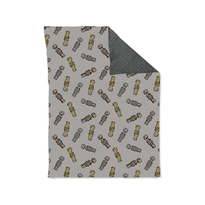 preorder BL0164 duck call grey baby blanket