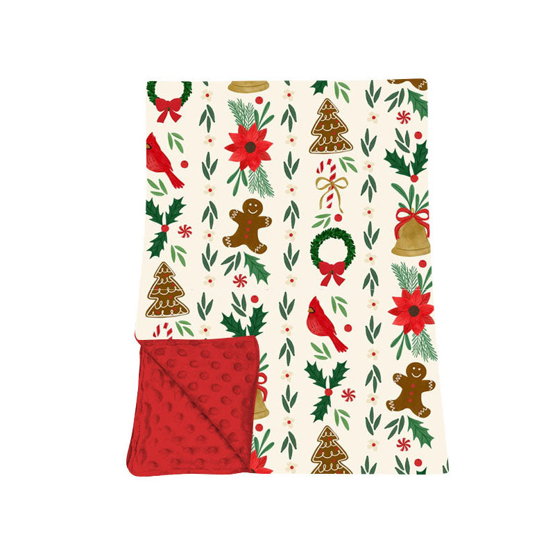 preorder BL0274 Christmas Gingerbread Man Baby Blanket