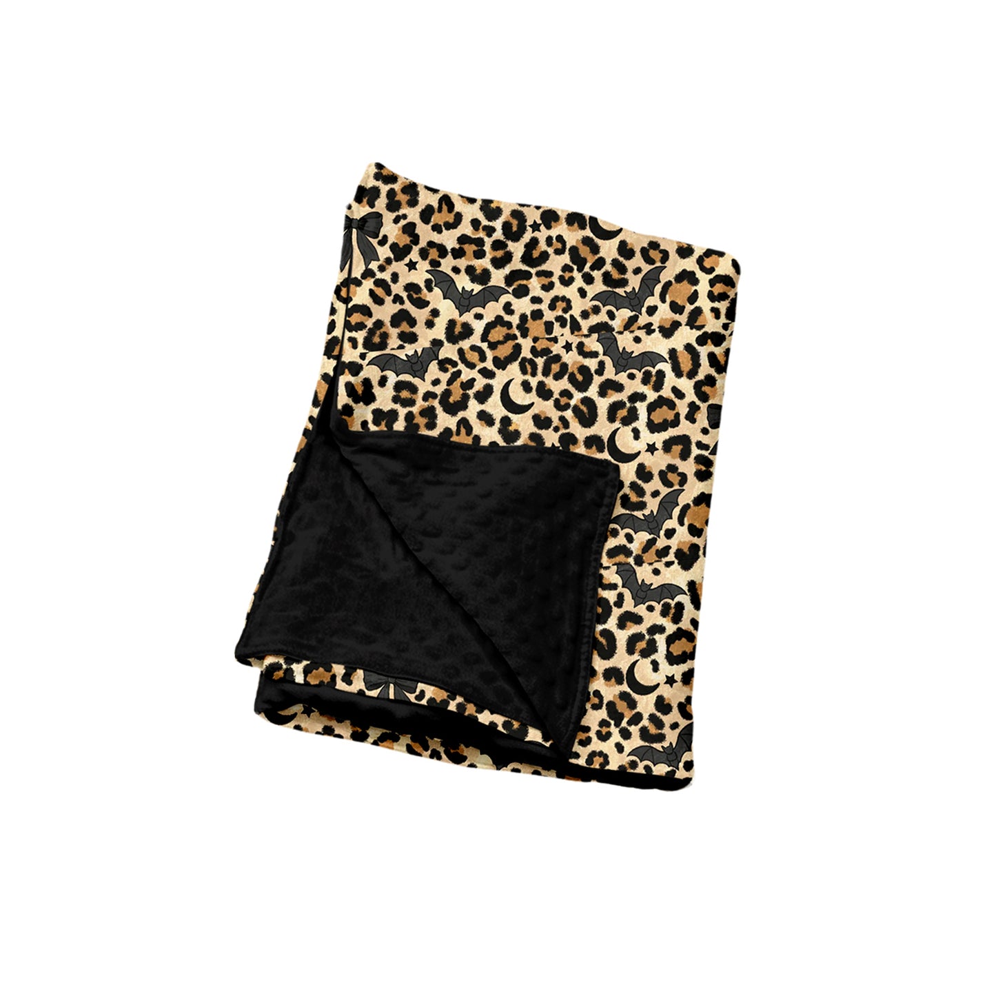 preorder BL0290 Halloween Bat Leopard Baby Blanket