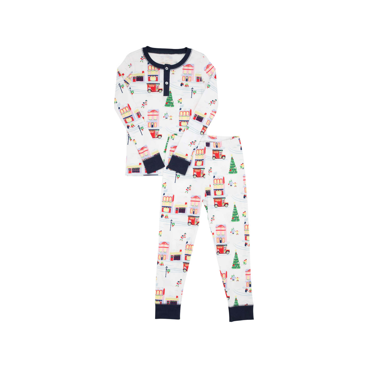 preorder BLP0622 Christmas house tree long sleeve pants boys pajamas