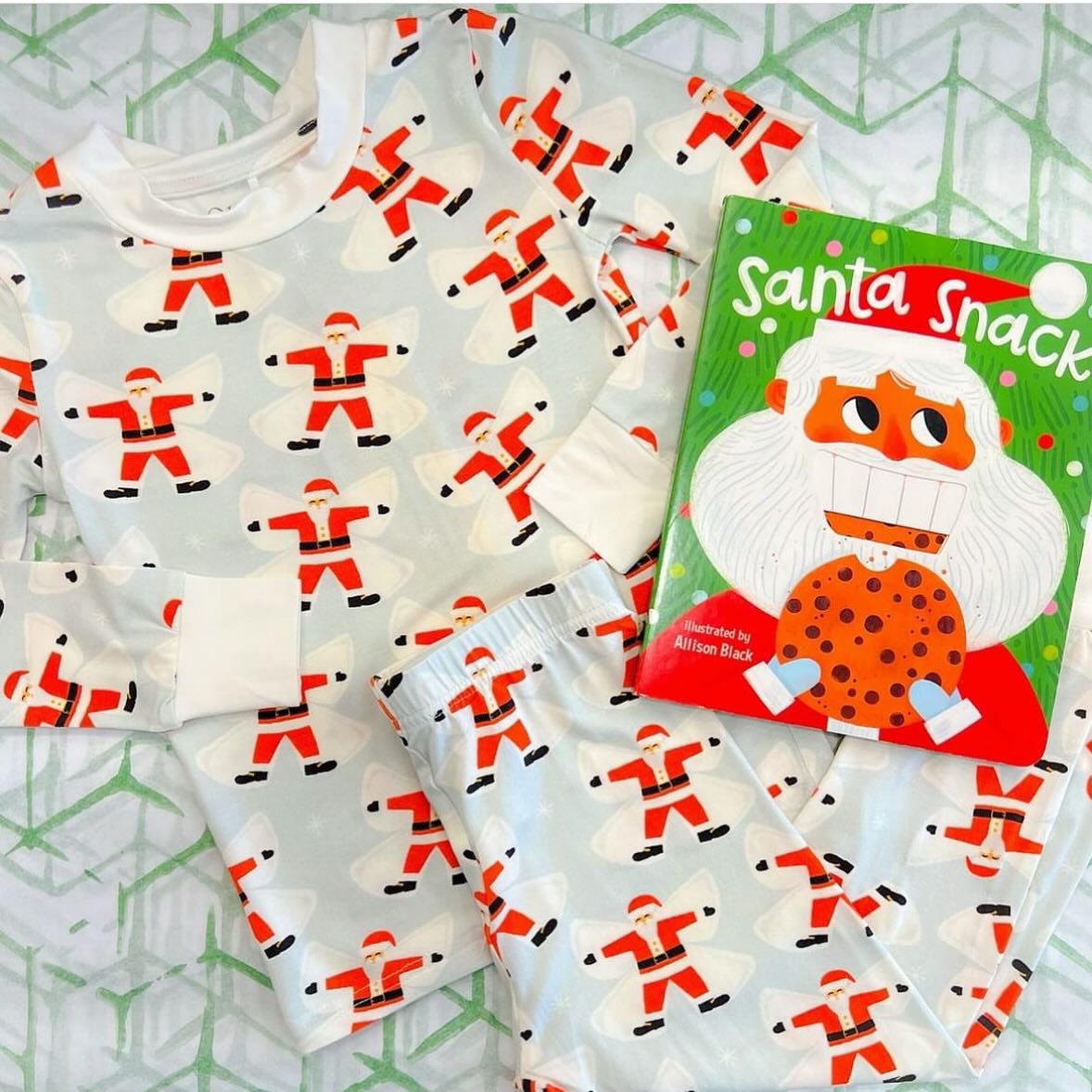 preorder BLP0713 Christmas Santa blue long sleeve pants boys pajamas