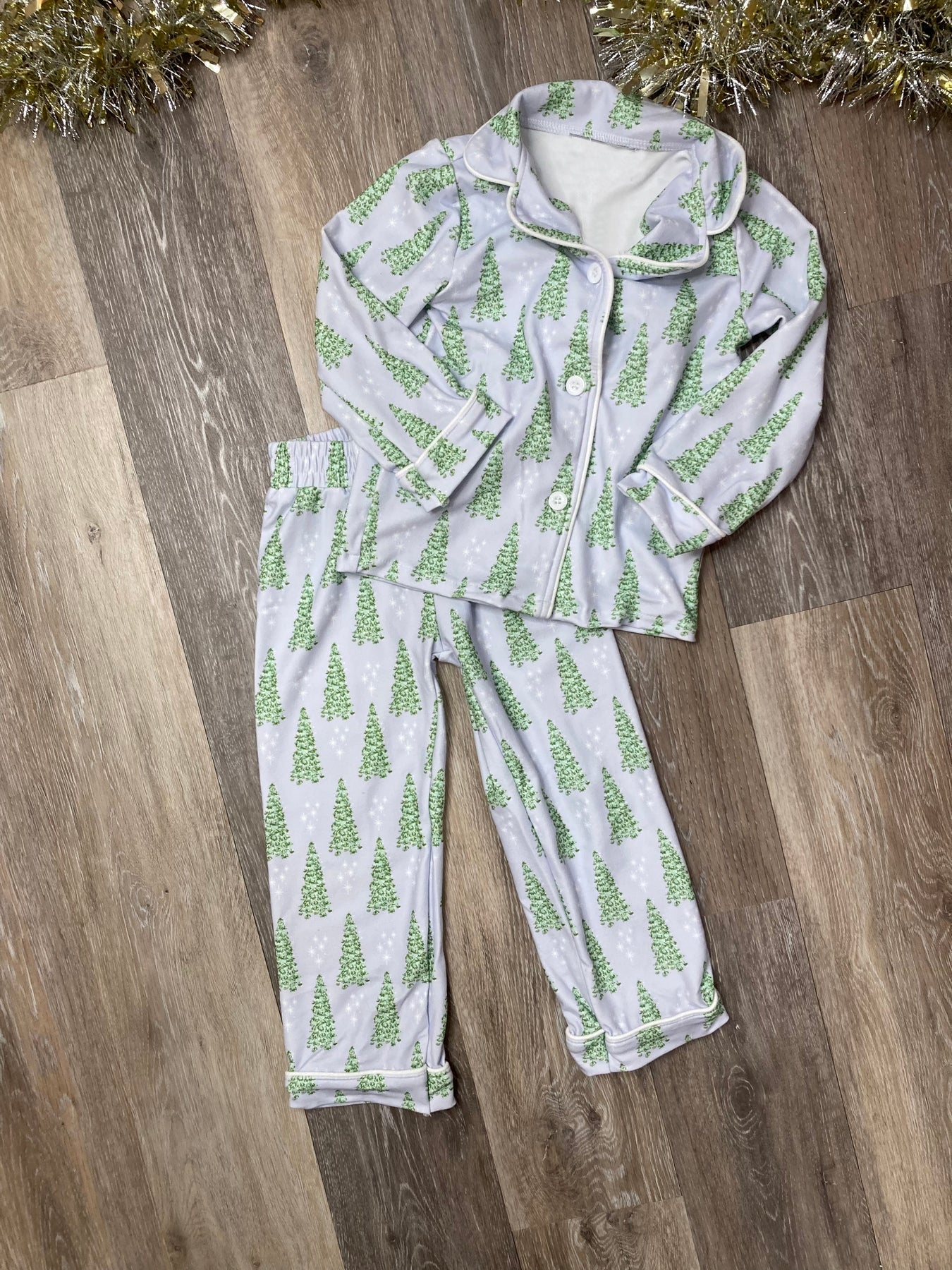 preorder BLP0839 Christmas green light purple long sleeve pants boys pajamas