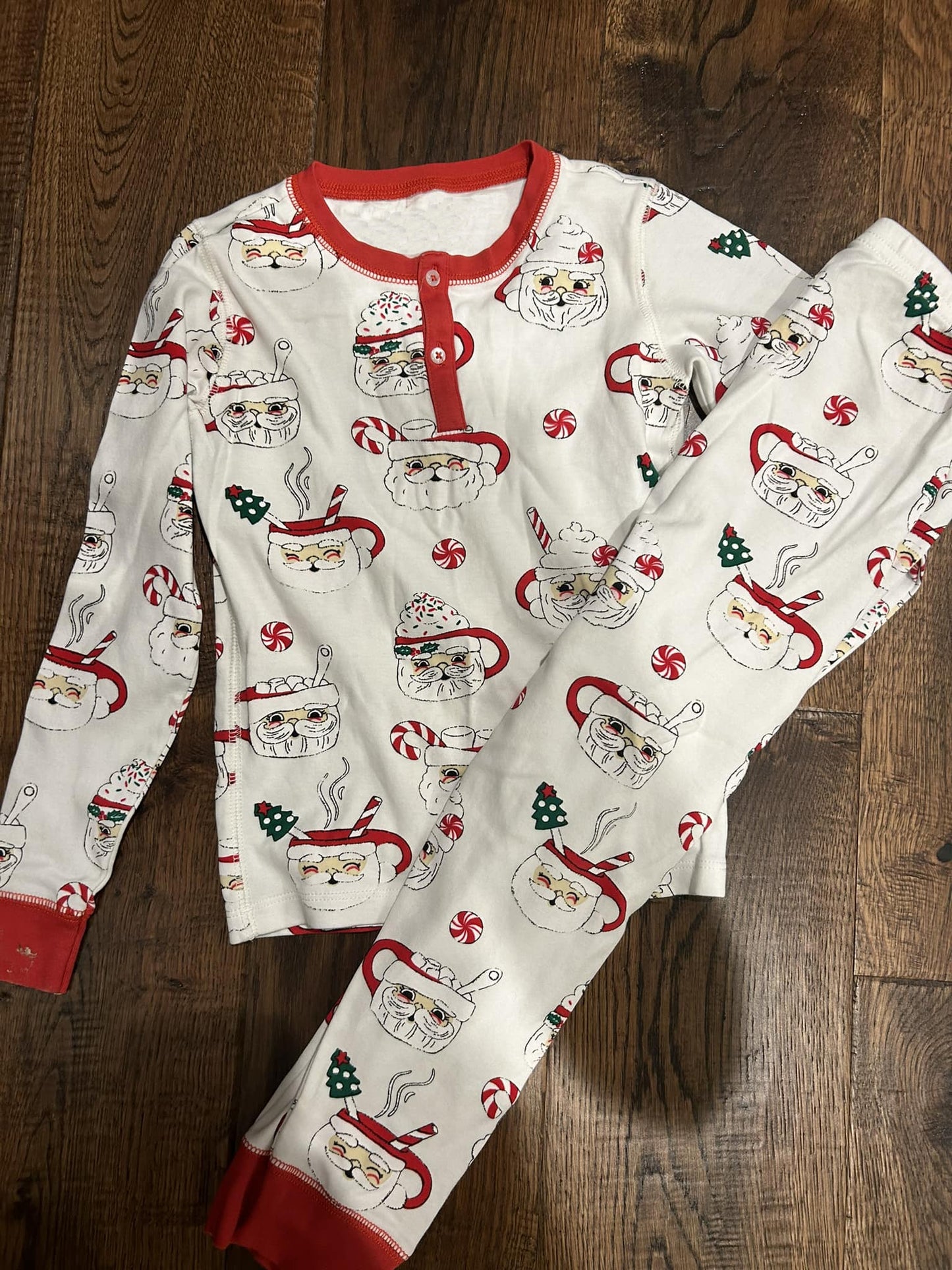 preorder BLP0921 Christmas Santa cane candy long sleeve pants boys pajamas