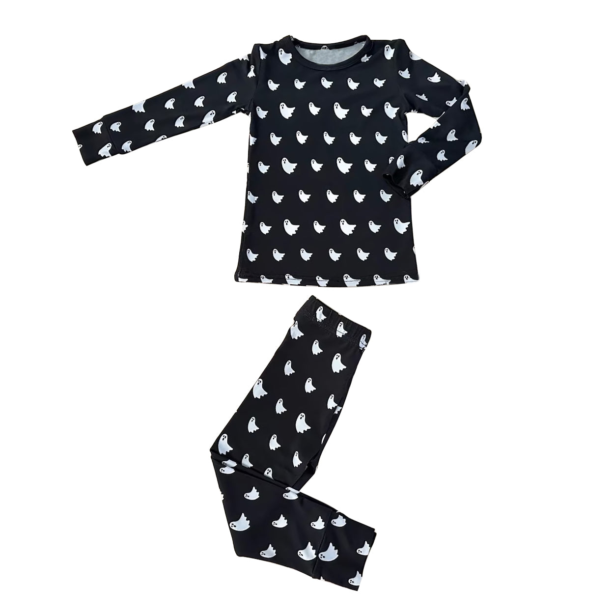 preorder BLP1165 Halloween spooky black long sleeve pants boys pajamas