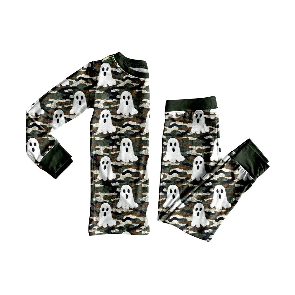 preorder BLP1185 Halloween spooky hunting camo long sleeve pants boys pajamas